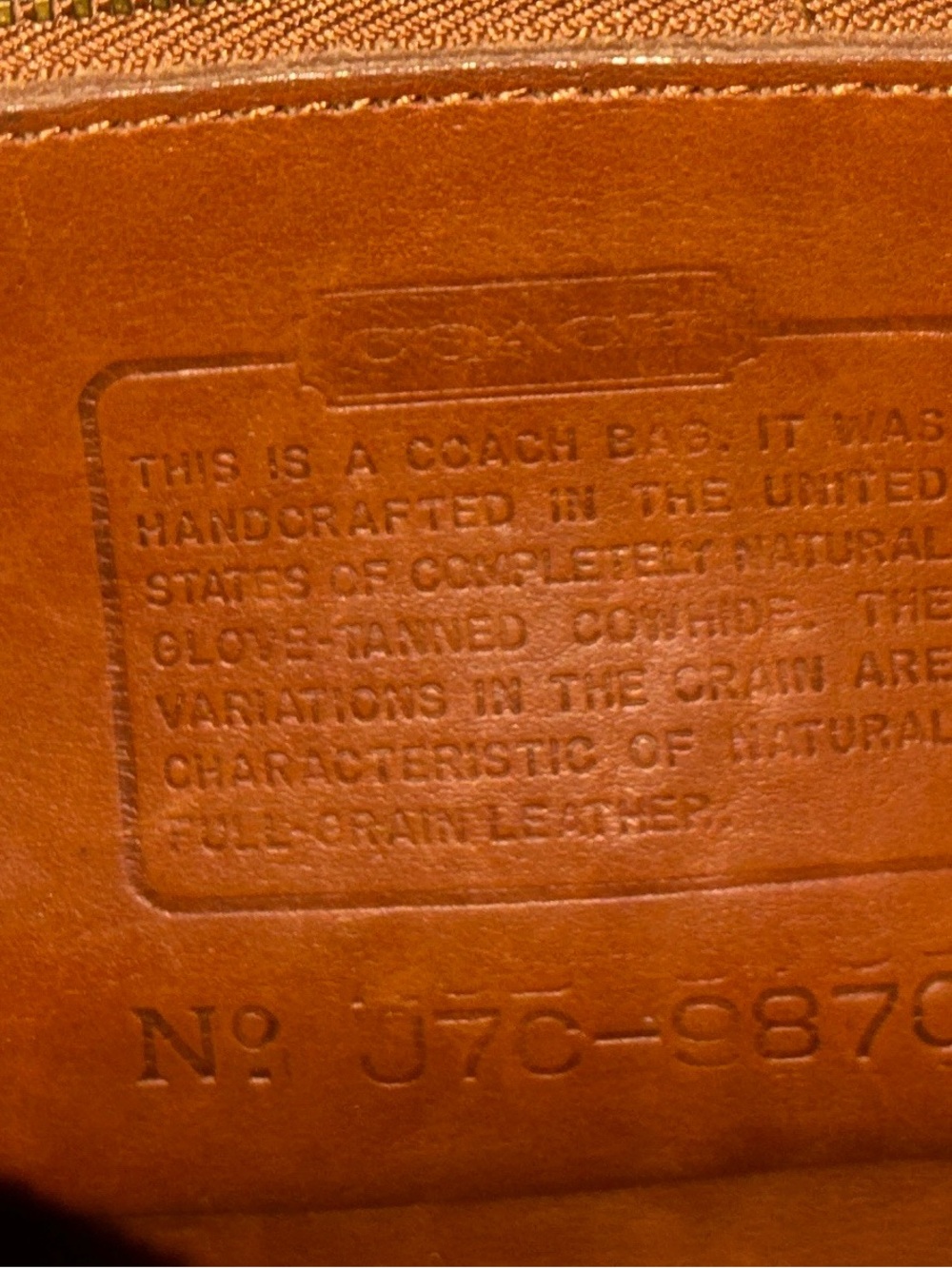 Vintage Coach Leather Shoulder Bag in Cognac Brown - Classic Women's Crossbody - Picture 4 of 9